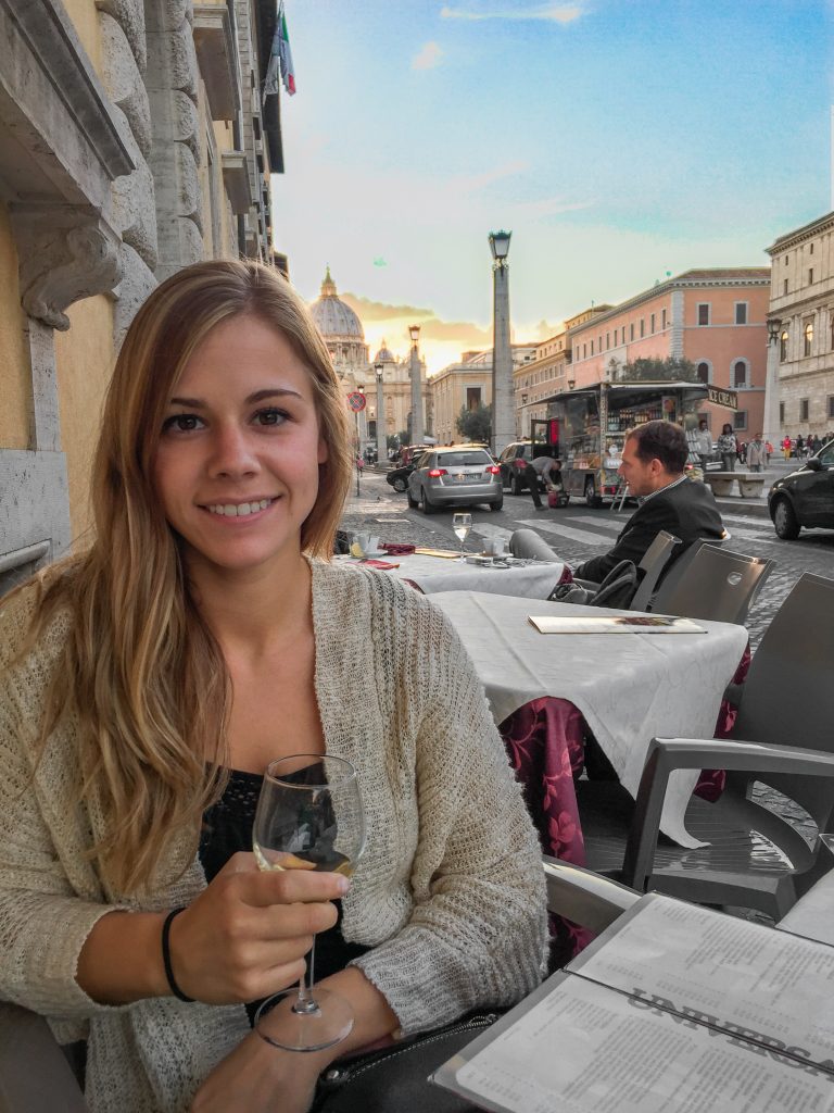 Dinner in Rome by the Basilica