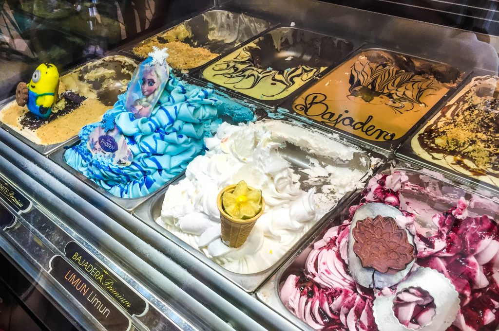 Zadar Ice Cream Display