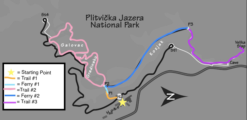 MAP FOR PLITVICE TO USE