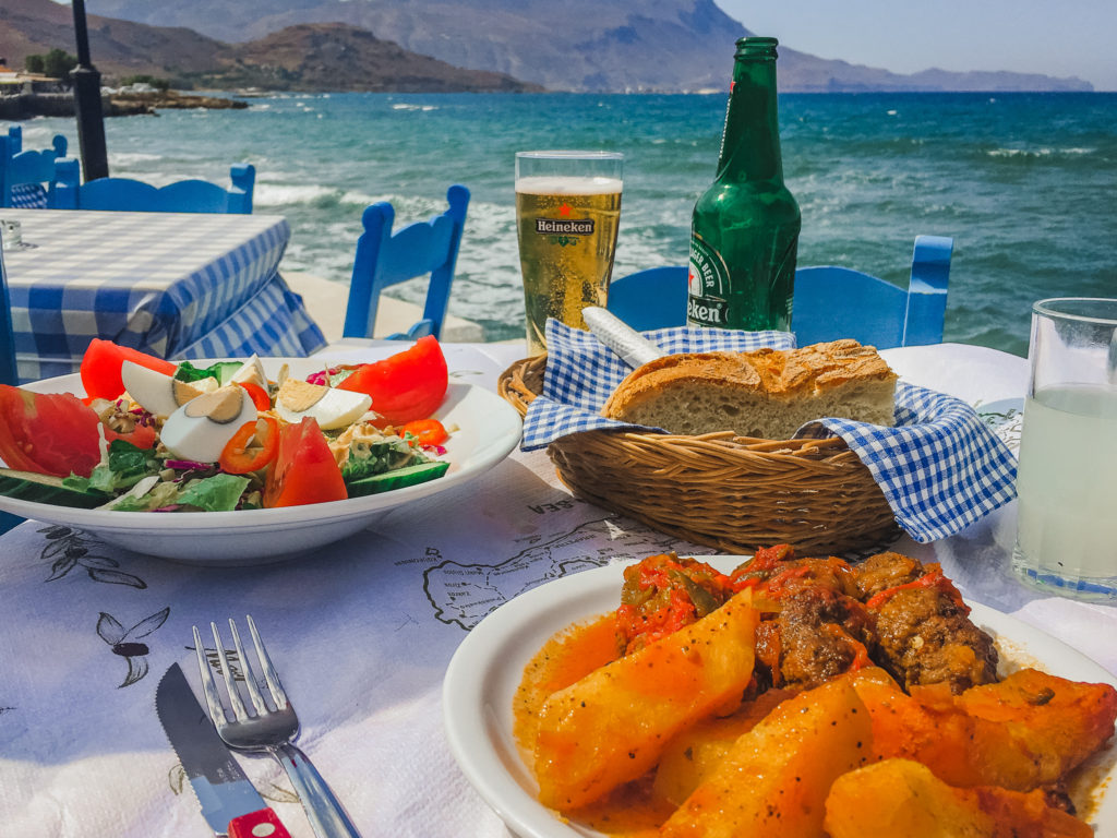 Lunch in Kissamos Crete Greece