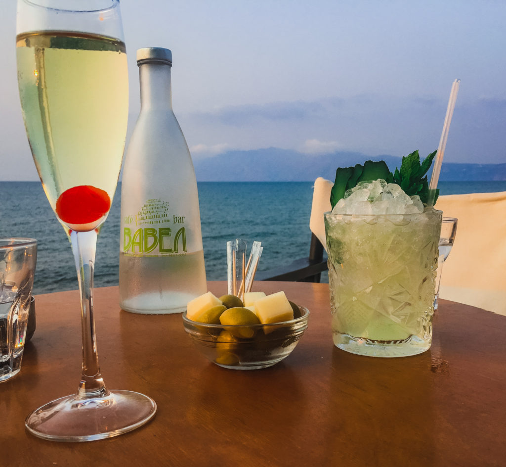 Dinner and Drinks in Crete Greece