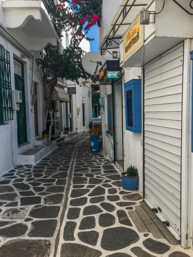 Streets in Cycladic Style Greece