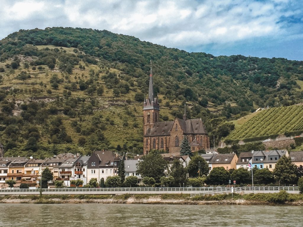 Cathedral on the Rhine River in Germany