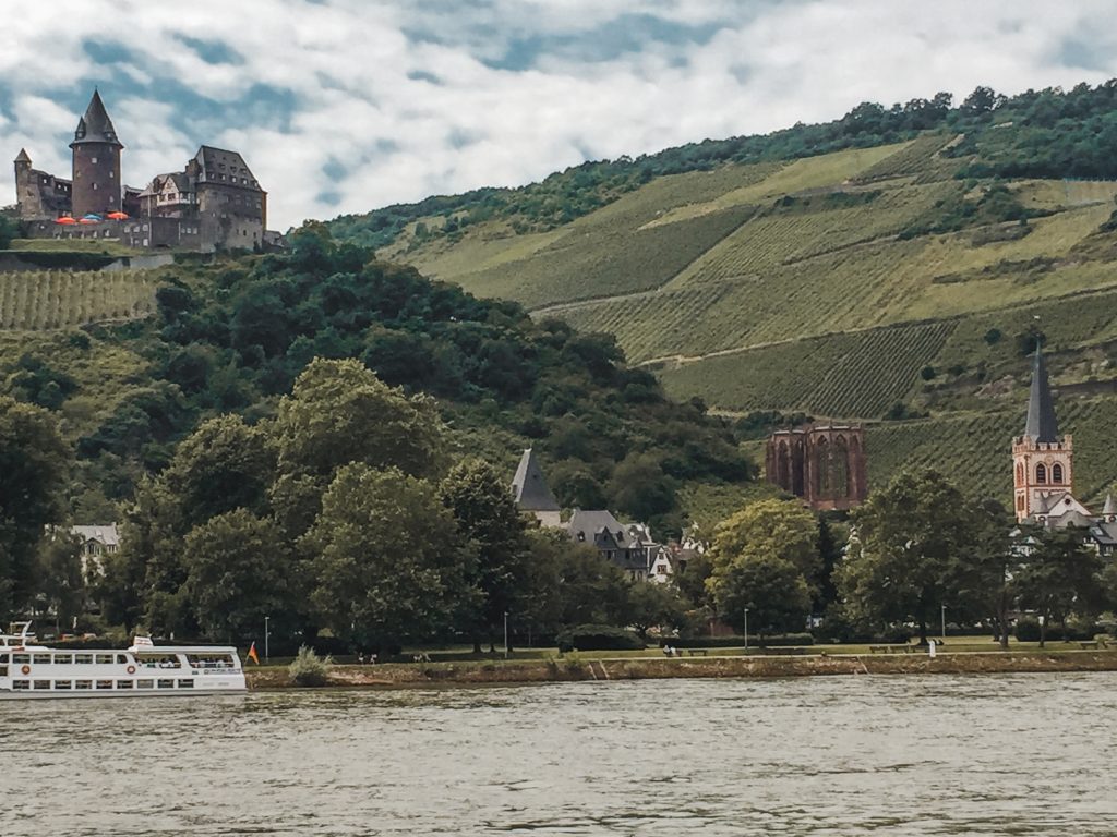 Stahleck Castle on the Hill Overlooking the Rhine River