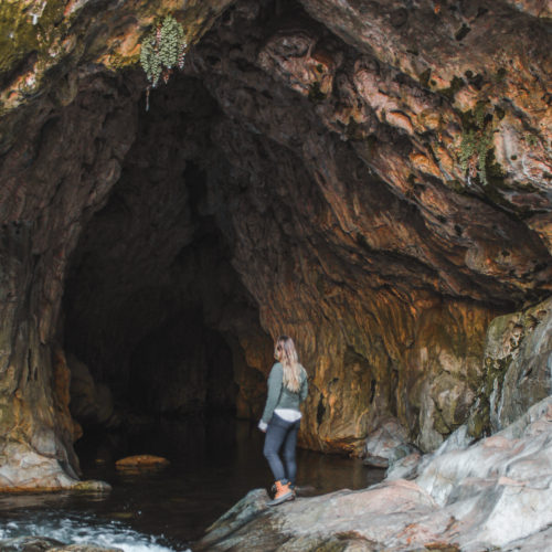 Hiking to the Natural Bridge Cavern in California