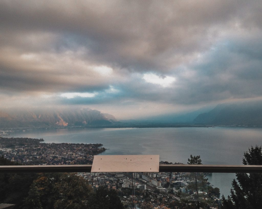 Overlooking Lake Geneva in Switzerland