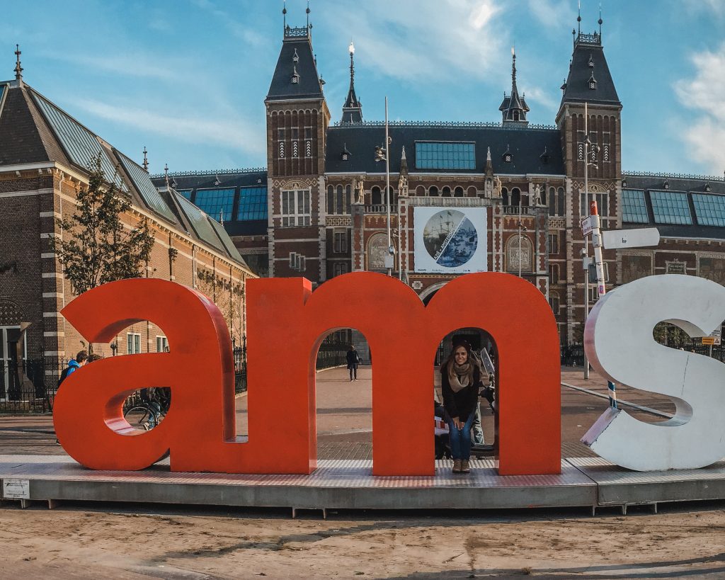 Amsterdam sign at the Rijksmuseum