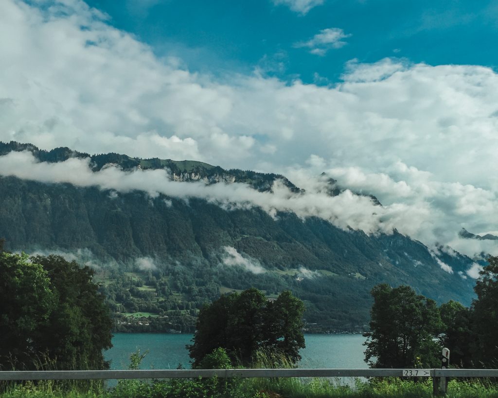 Clouds over the Alps in Interlaken, Switzerland