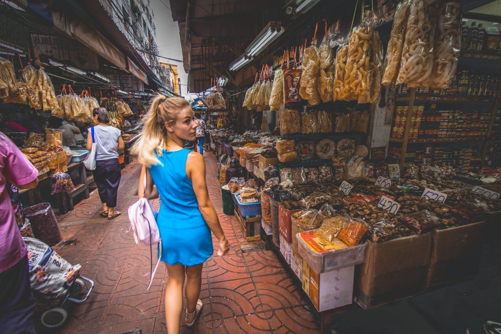 Walking around the saturday markets in Chinatown