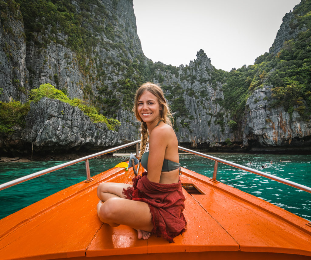 Exploring the Phi Phi Islands by boat