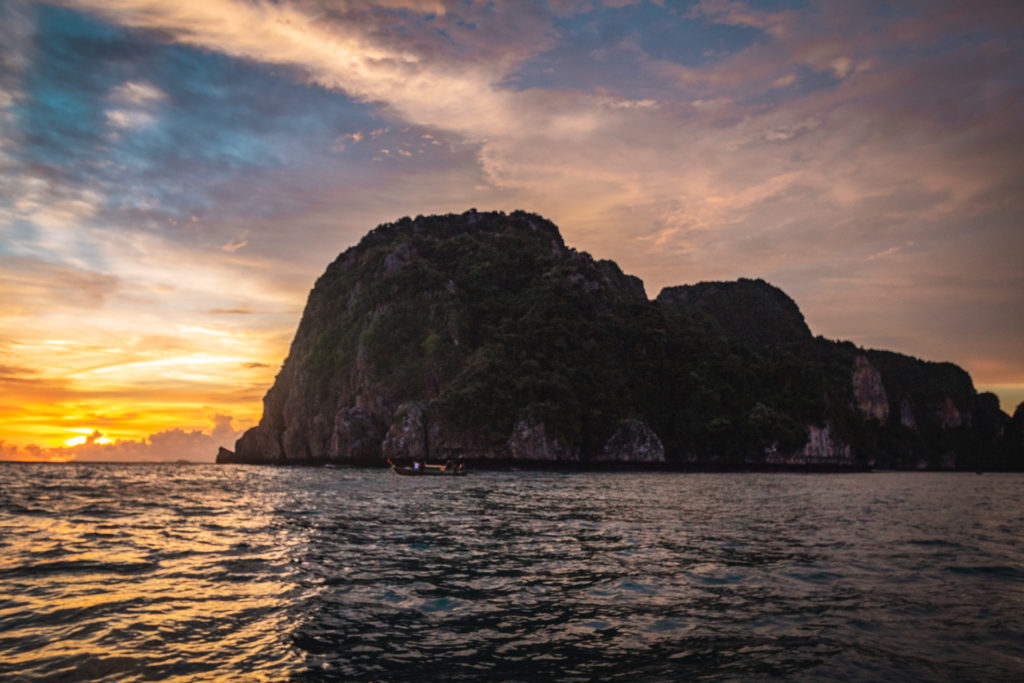 Sunset on the Phi Phi Islands