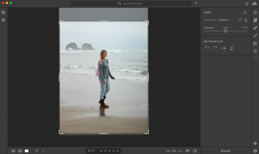 Straighten and Crop in Lightroom