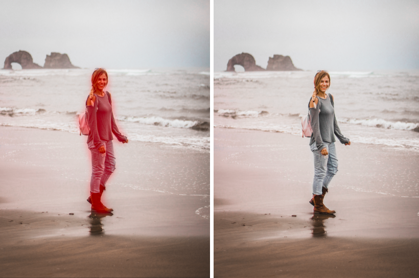 Using the brush feature in Lightroom
