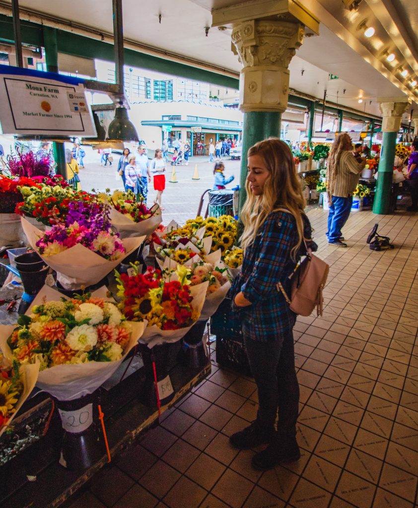 Fresh flowers in Pike's Place Market