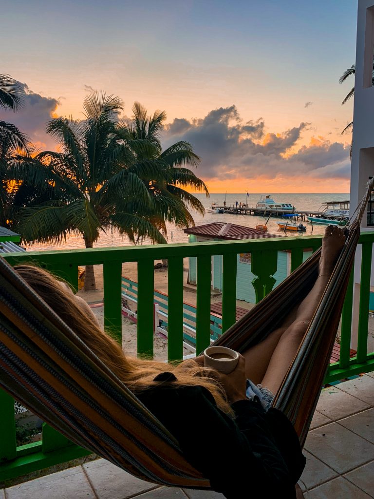 AirBnb rental in Caye Caulker with views of the Caribbean