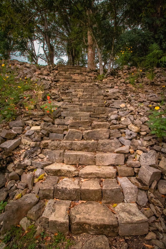 Steps leading up to Lubaantun