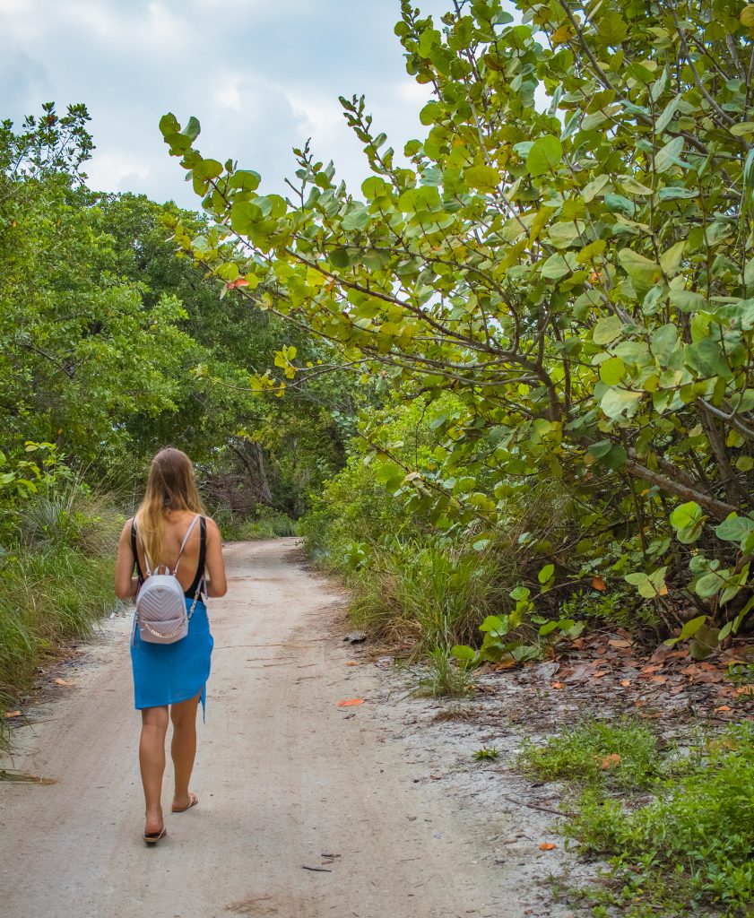 Me walking through the trees on the south side of Caye Caulker