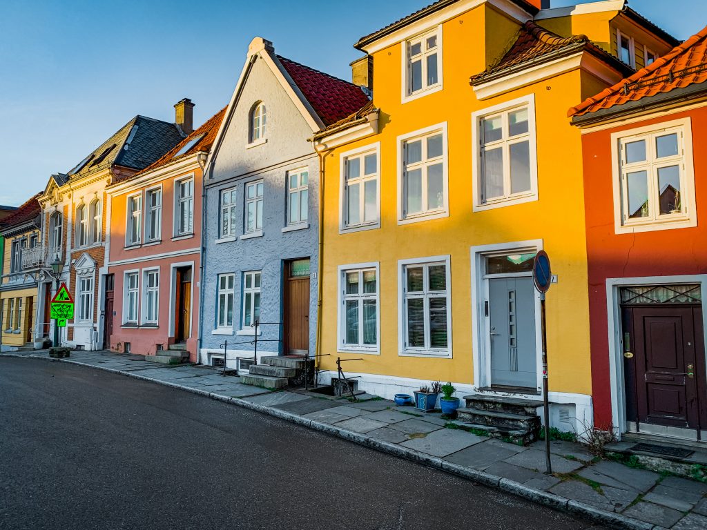 Colorful homes in Bergen