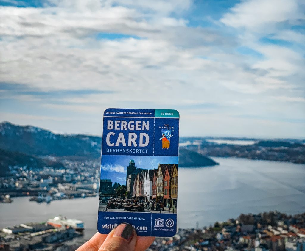 Bergen card overlooking the views of Bergen