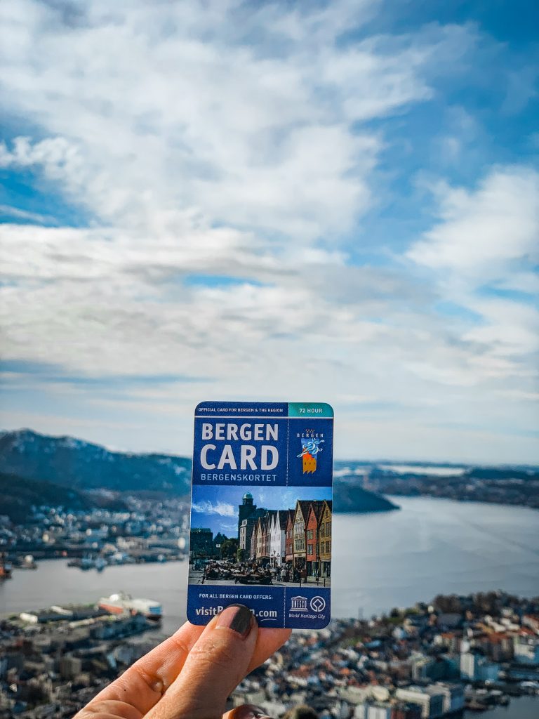 The Bergen card overlooking Bergen