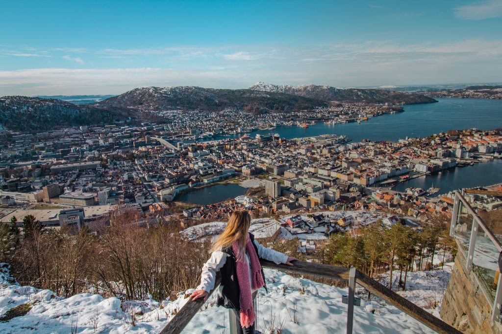 Top of Mount Floyen overlooking Bergen