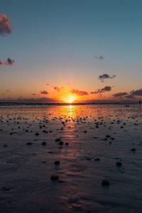 Sunset over the water in Fort Myers Beach