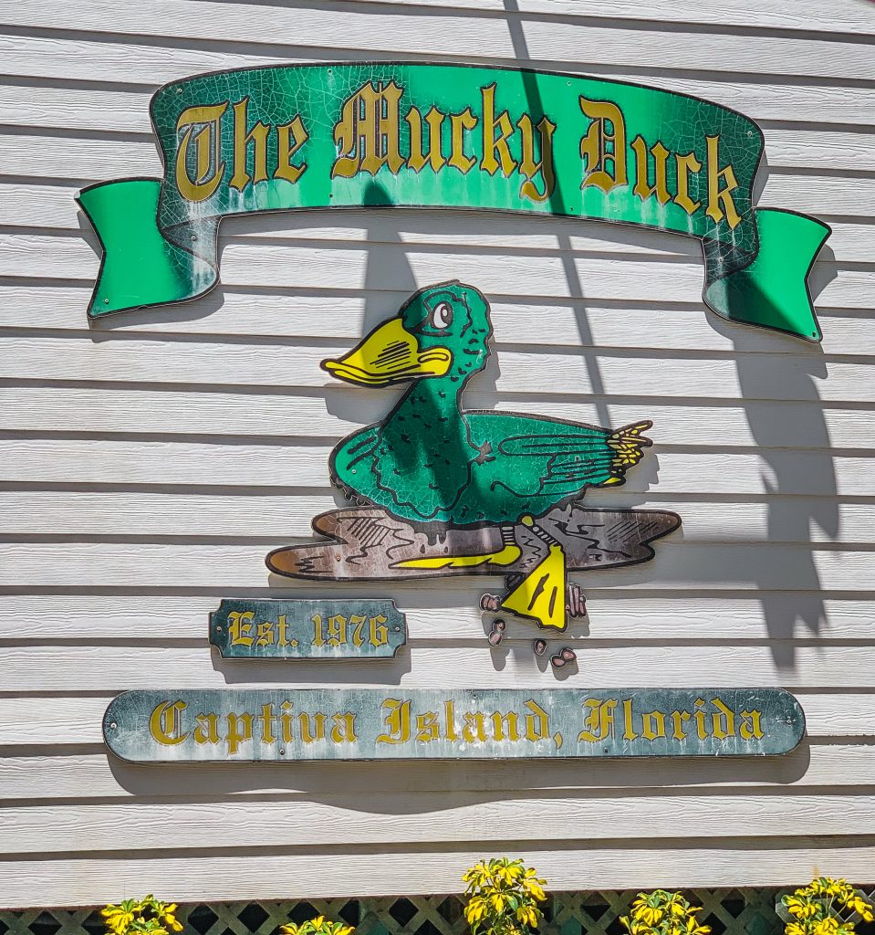 Mucky Duck restaurant sign