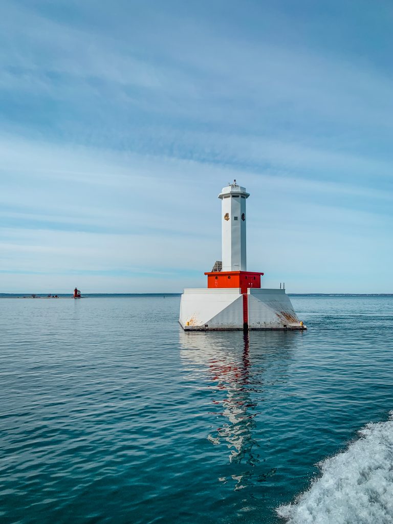 Lighthouse in the Straits of Mackinac