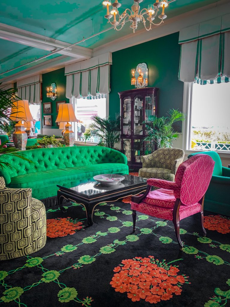 Grand Hotel's charming furniture in the Parlor