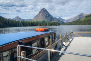 Boat in Two Medicine Lake