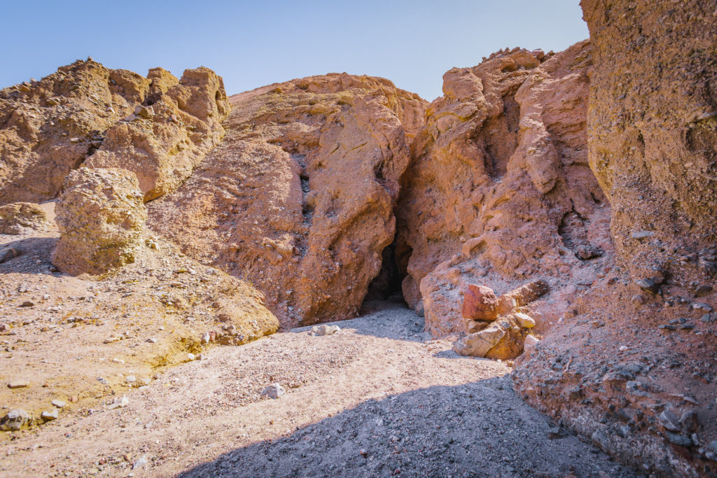 Entrance to Slot 2 in Sidewinder Canyon Death Valley