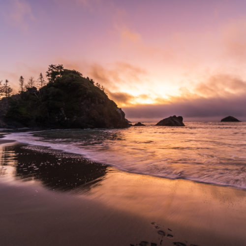 College Cove Beach at Sunset