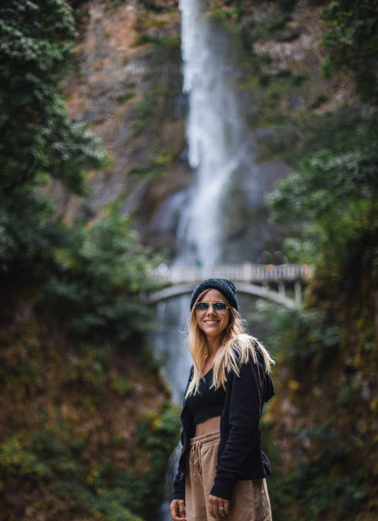 Multnomah Waterfall in the Columbia River Gorge