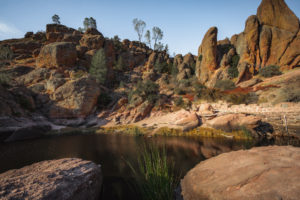 The reservoir in Pinnacles National Park