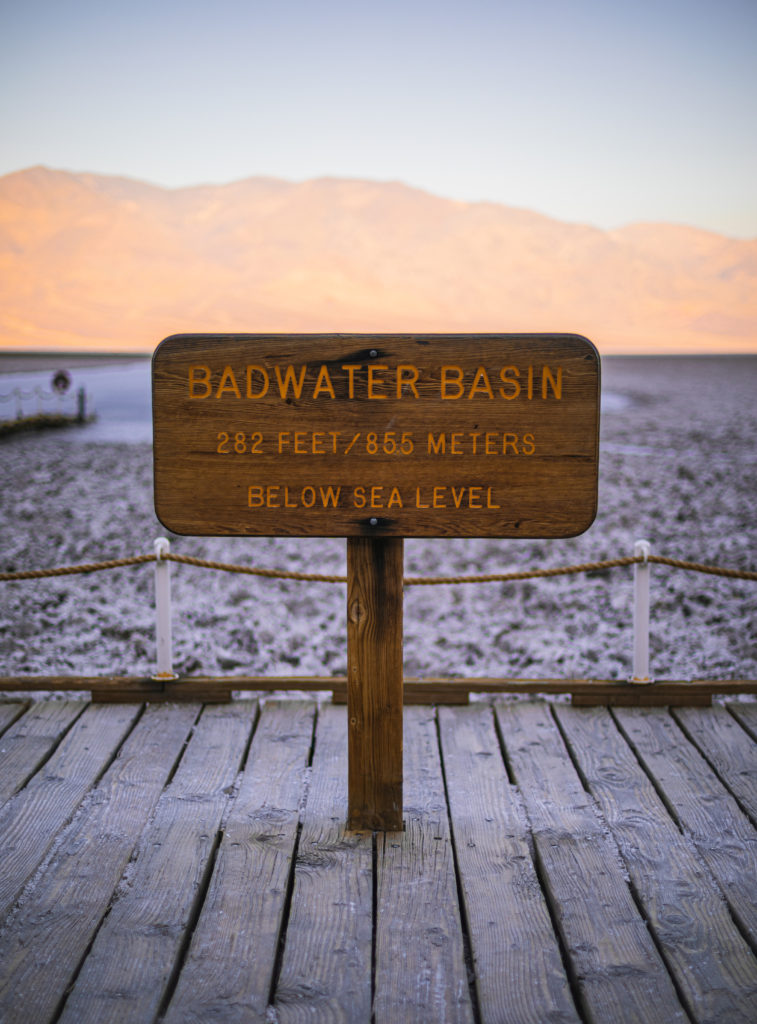 Badwater Basin Sign