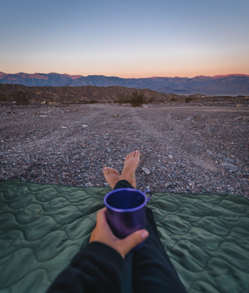 Drinking Coffee in Death Valley