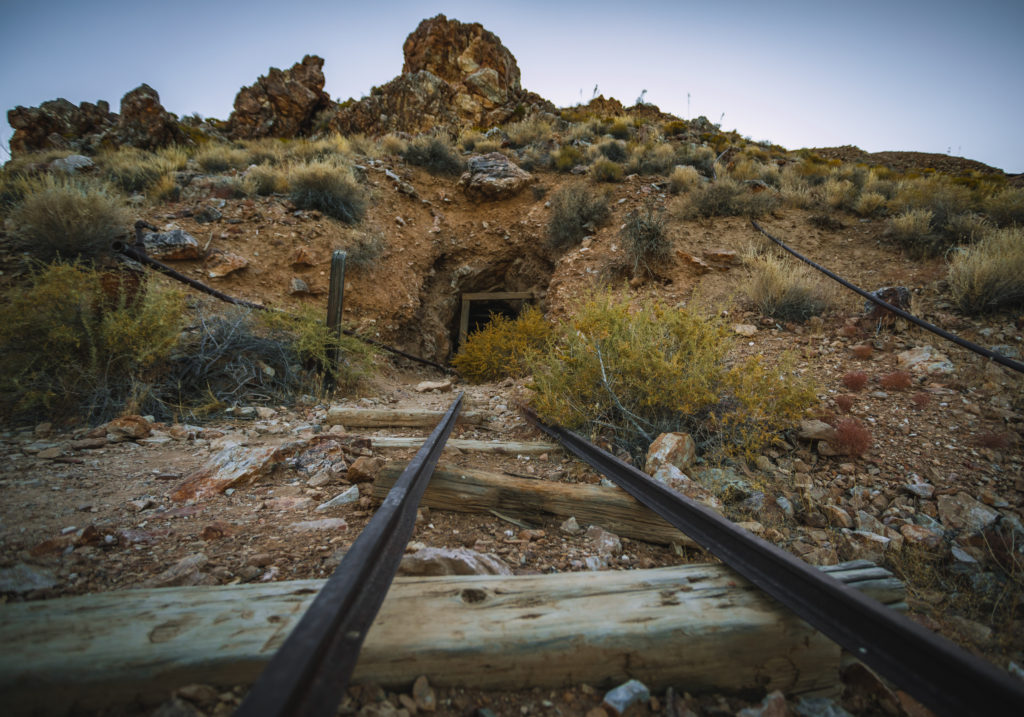 Old Tracks and Mine Ruins in Death Valley