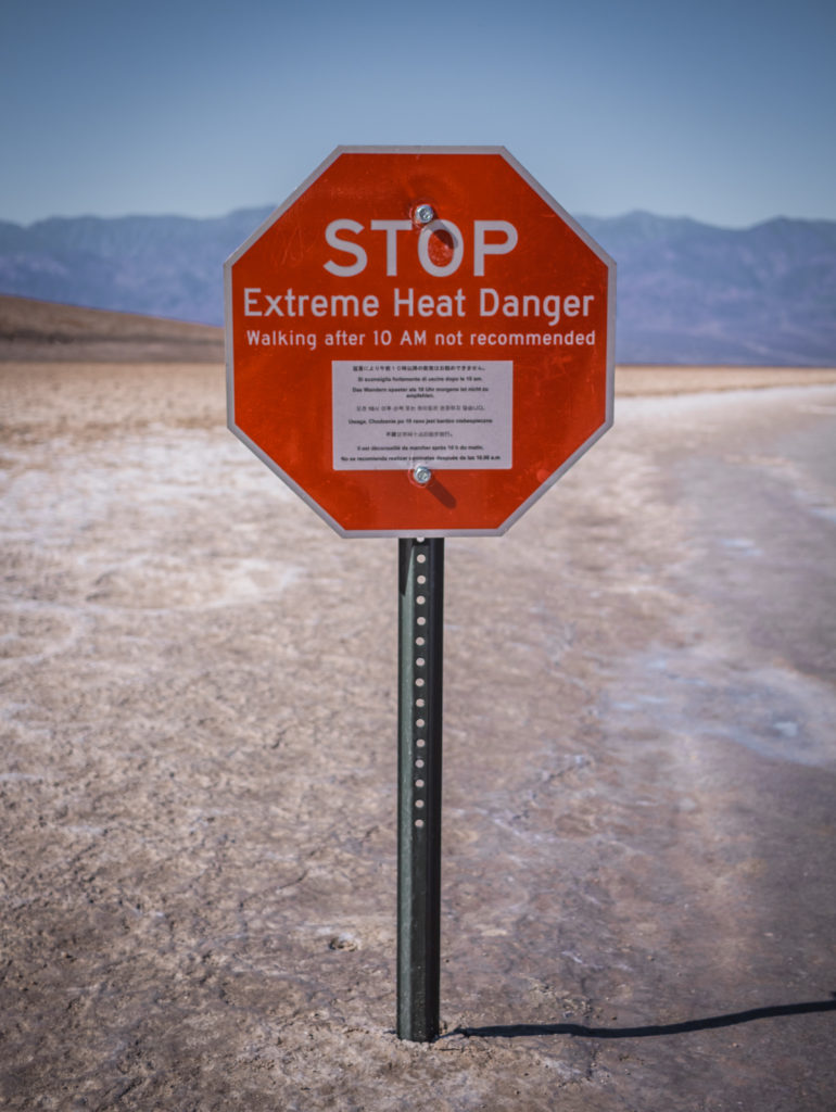 Warning Sign at Badwater Basin