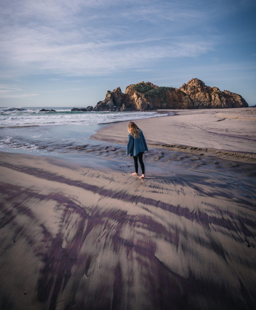 purple sand beaches