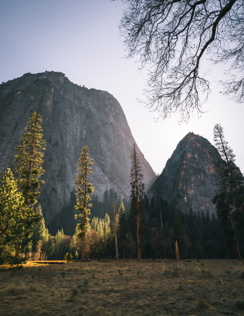 Views of Yosemite from El Cap Meadow