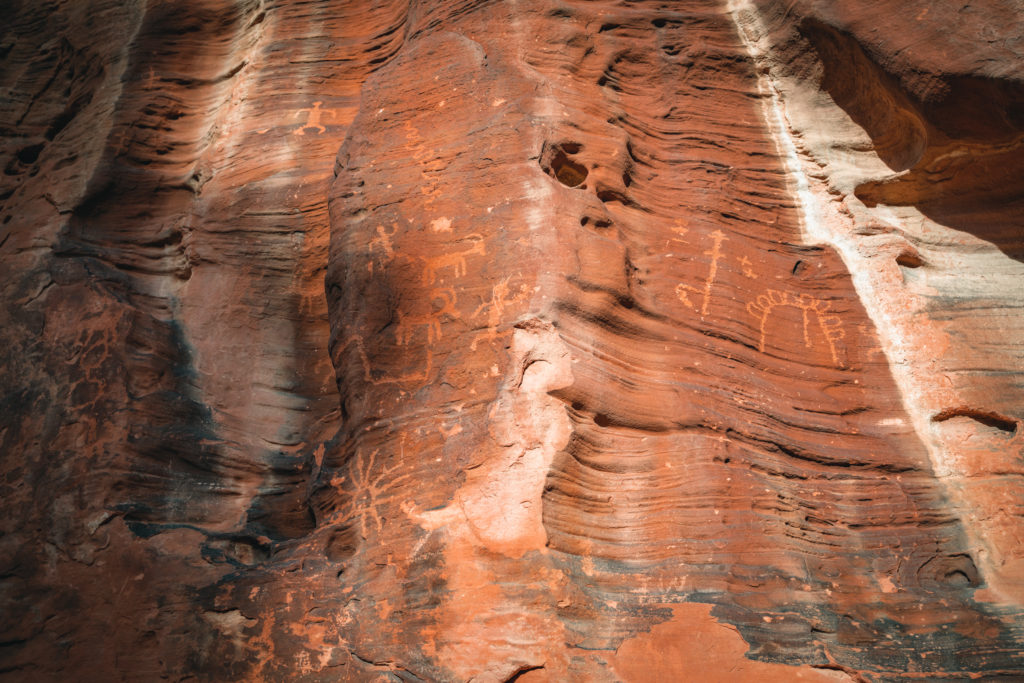 Ancient Petroglyphs in Valley of Fire State Park