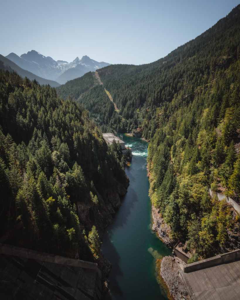 Views of Ross Lake from the Dam in North Cascades NP