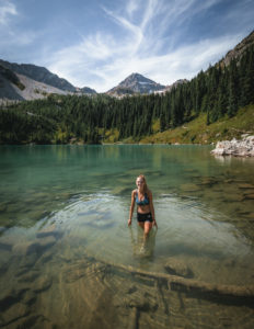 Swimming in Lewis Lake