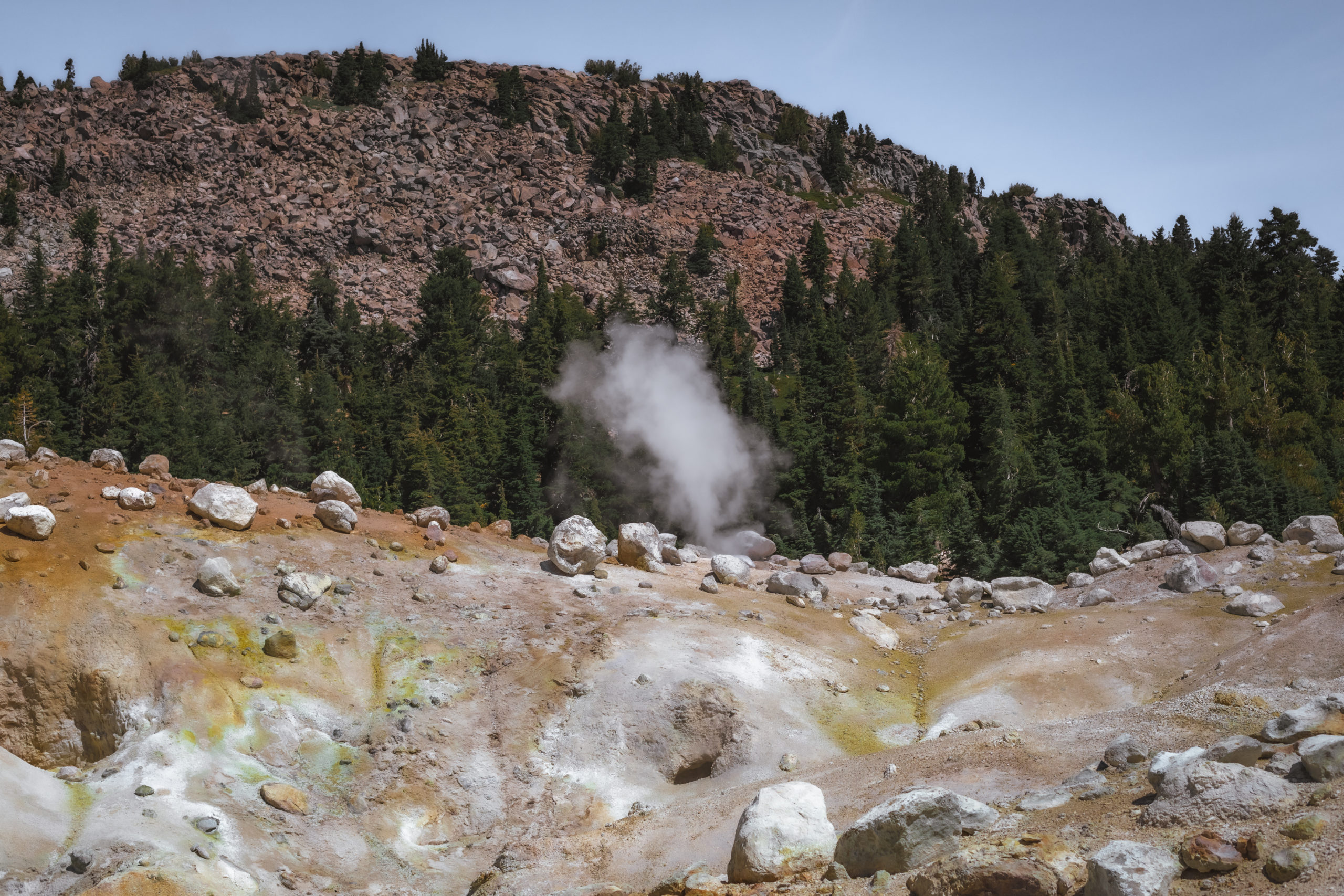Steam Vents at Bumpass Hell in Lassen National Park