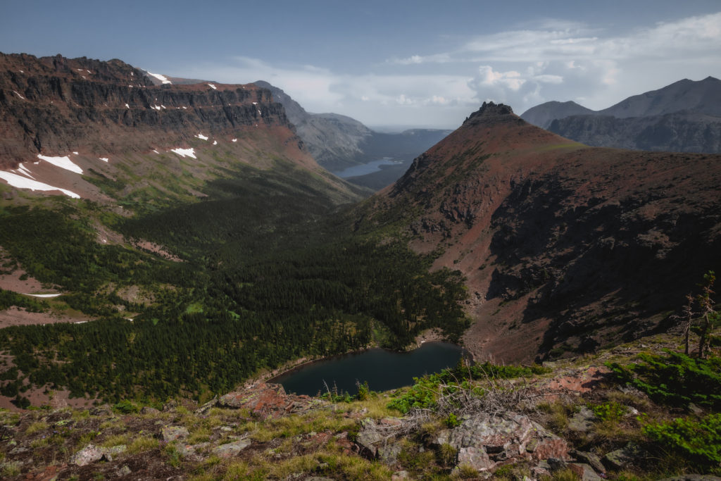 Views of Cobalt Lake and Two Medicine Lake from Chief Lodgepole Peak
