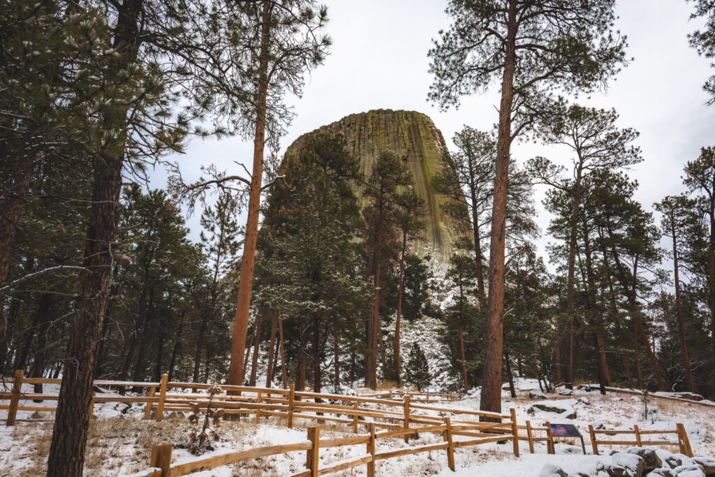 Hiking Devil's Tower in Winter